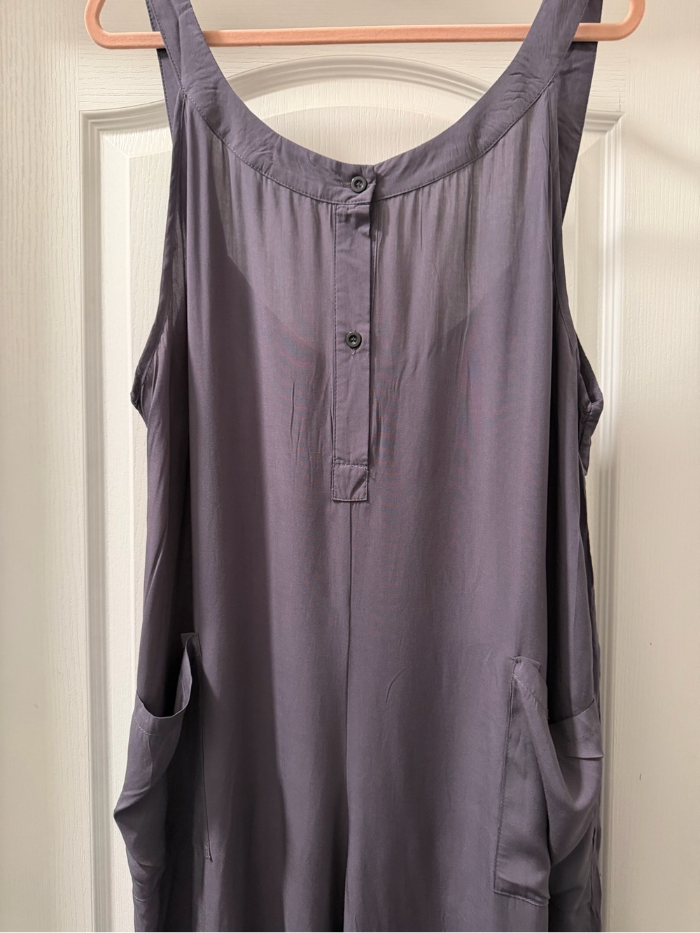 Relaxed Sleeveless Romper in Dusty Purple